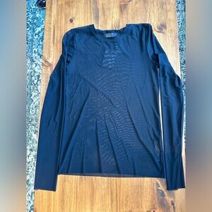 Brand new black aritzia mesh long sleeve top
